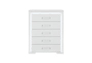 Naomi Silver Marble Chest with LED