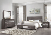 Seville Grey Bed Dresser Mirror Nightstand
