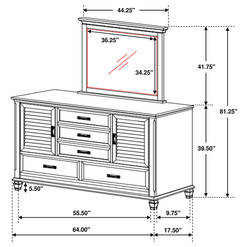 Franco Dresser with Mirror