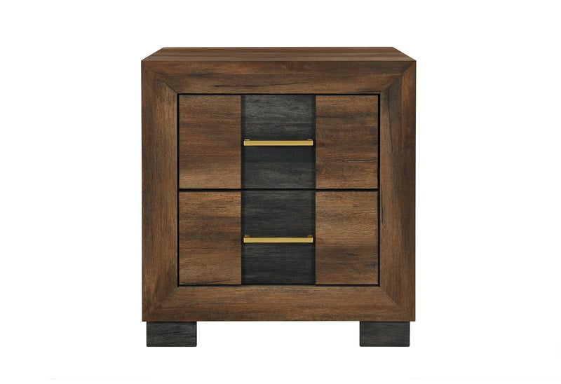 Optimus Brown/Black Nightstand