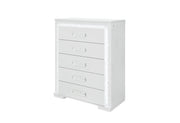 Naomi Silver Marble Chest with LED