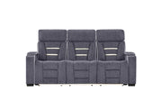 U1895 Grey P2 Reclining Sofa with IS and LED