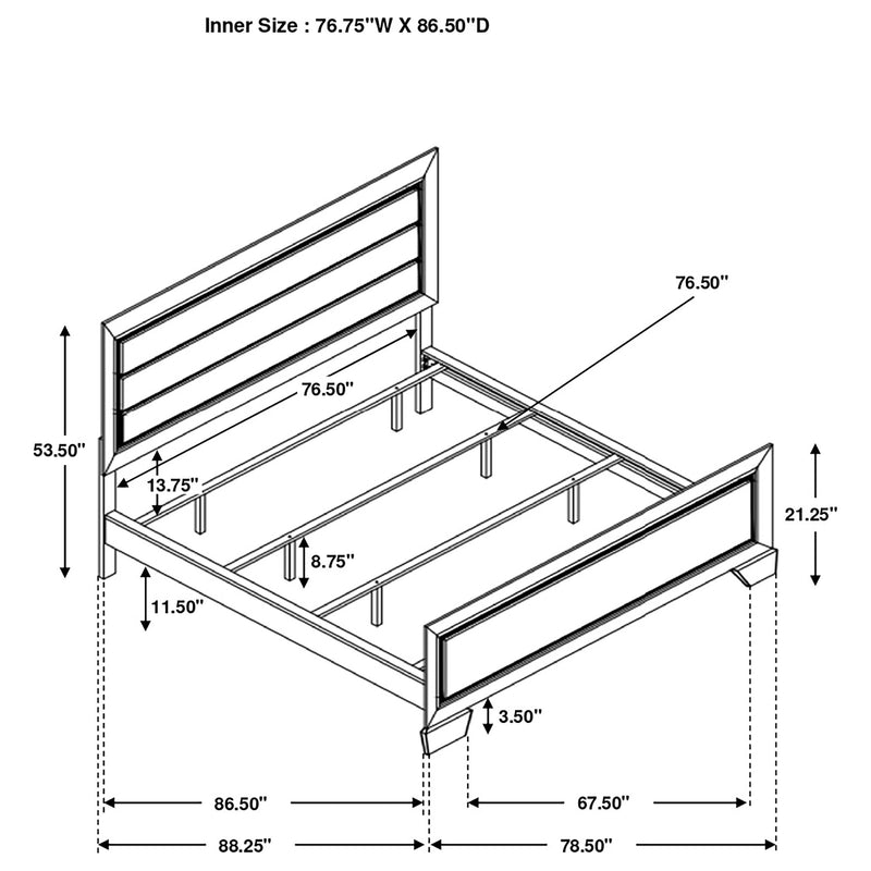 Kauffman Panel Bed