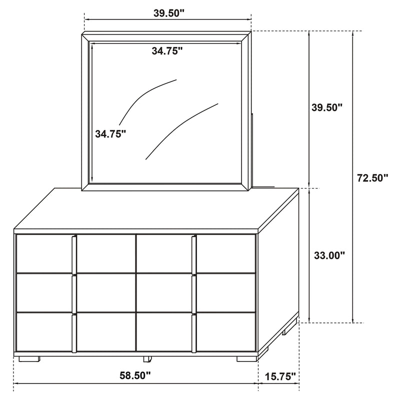 Marceline Dresser with Mirror
