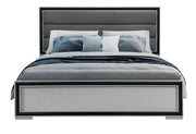 Amelia Grey Black Bed Group with LED