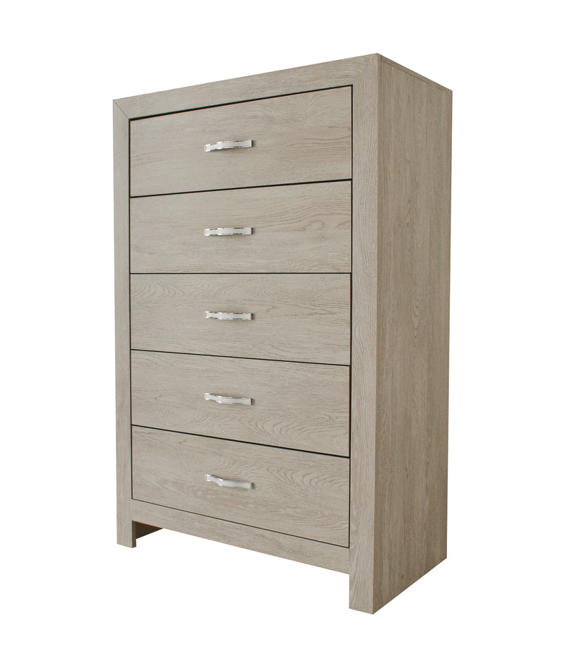 Crown Mark Furniture Jaylen 5 Drawer Chest in Gray image