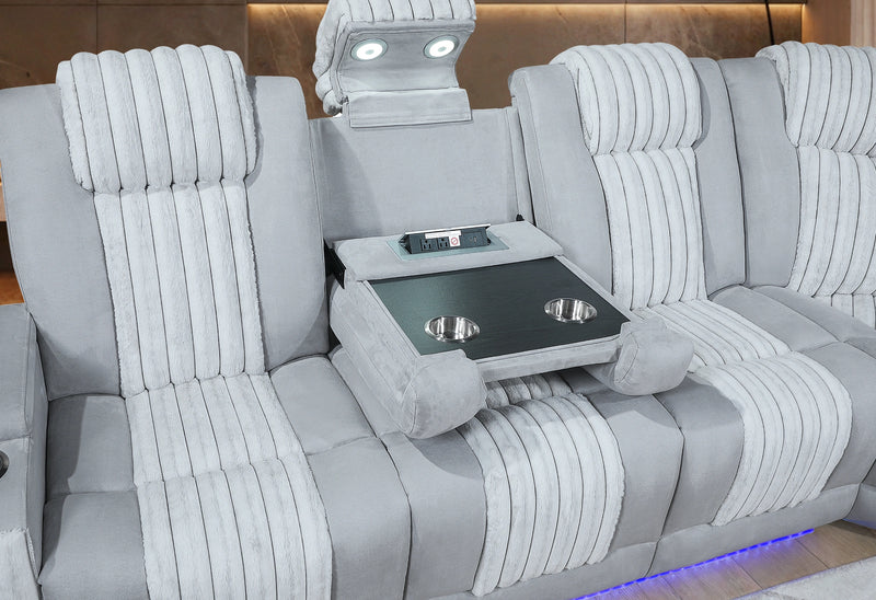U8000 Grey P2 Sectional with LED