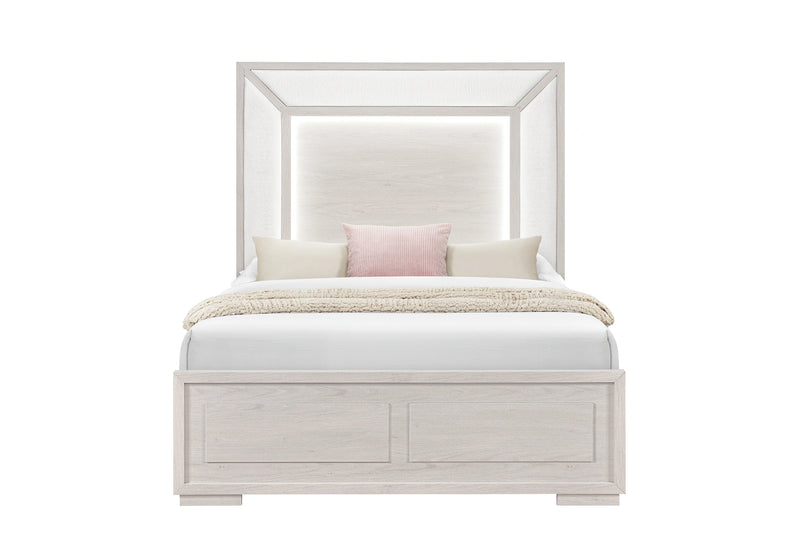 Clara Beige Bed with LED