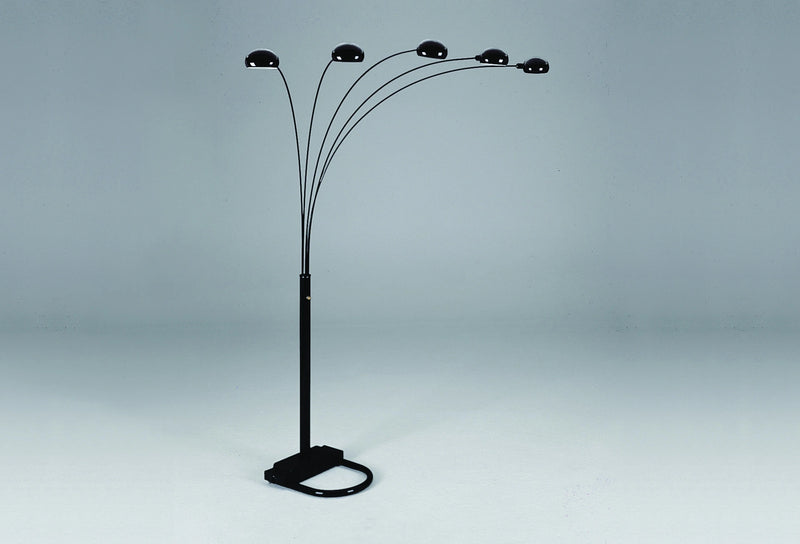 Peacock Shade Floor Lamp Black 82 H