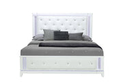Alina White Bed with LED