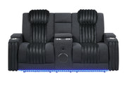 U8000 Pwr Console Rec Loveseat with PHR, LED and Speaker