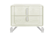 Lyra Beige Nightstand with USB