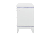 Alina White Nightstand with LED and USB