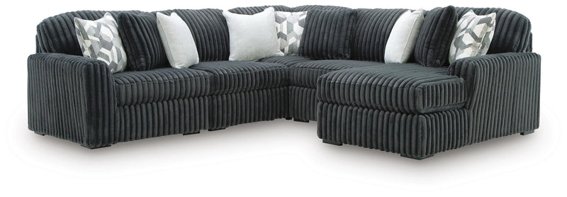 Midnight-Madness Sectional with Chaise