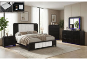 Beckett White/Black Bed Group with Cooler and Speaker