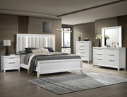 Crown Mark Furniture Cressida Queen Upholstered Panel Bed in White B7300-Q image