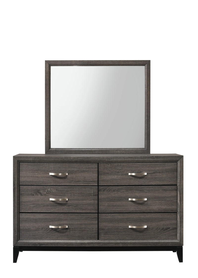 Crown Mark Akerson 6 Drawer Dresser in Grey image