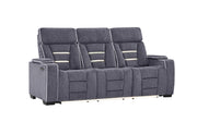 U1895 Grey P2 Reclining Sofa with IS and LED