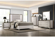Zambrano White Bed with LED