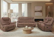 U2250 Brown Console Reclining Loveseat