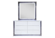 Ylime Smooth White Dresser with LED