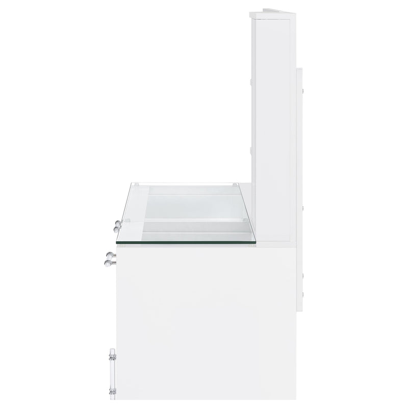 Flora Makeup Vanity Table with LED Mirror and Stool