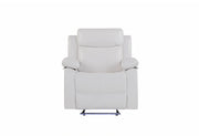 U6026 Blanche White Glider Recliner with LED