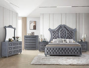 Crown Mark Furniture Voltare Queen Bed in Dark Grey image