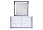 Ylime Smooth White Dresser with LED