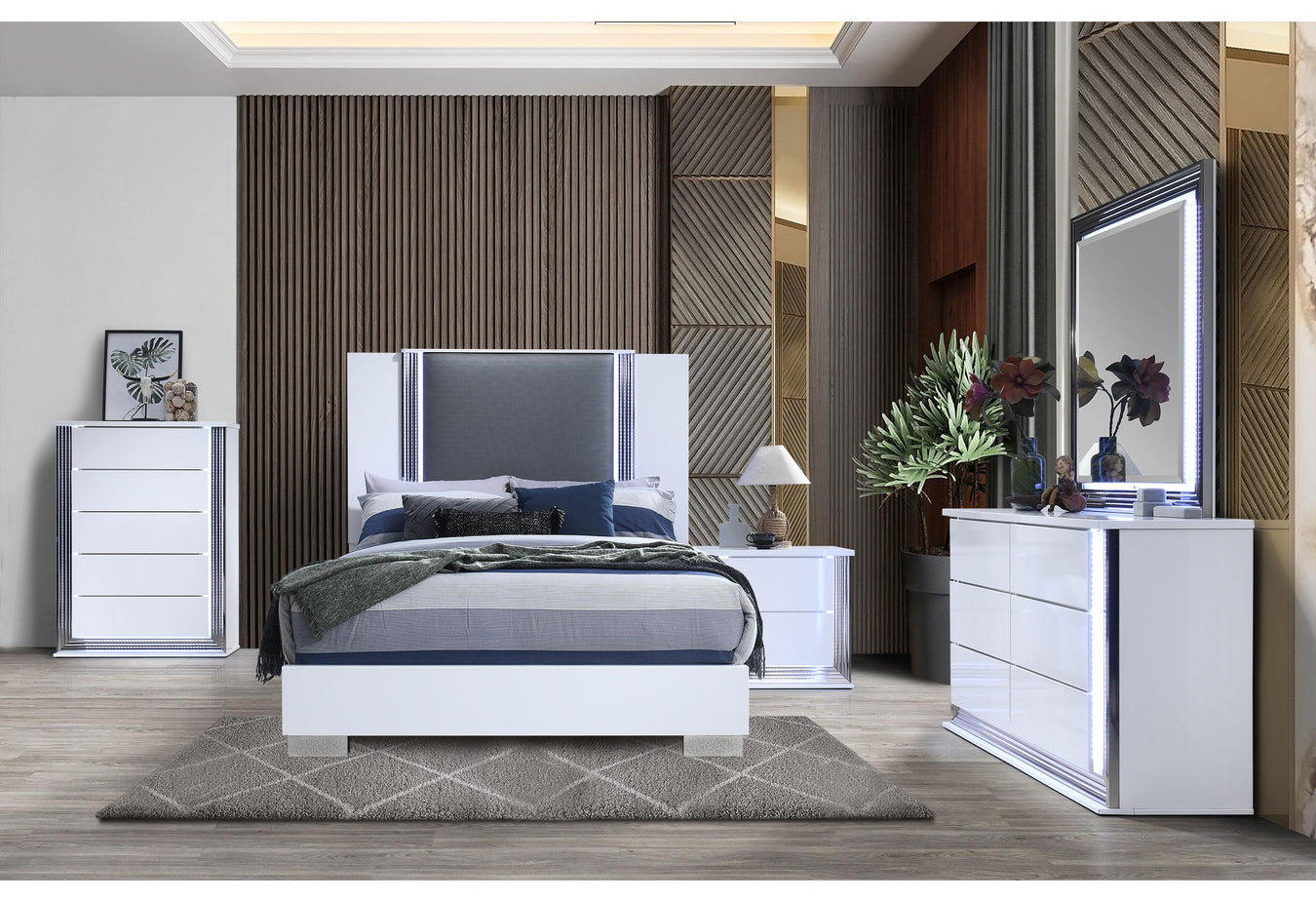 Ylime Smooth White Fully Slatted