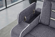 U1895 Grey P2 Console Reclining Loveseat with IS and LED