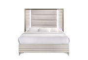 Zambrano White Bed with LED