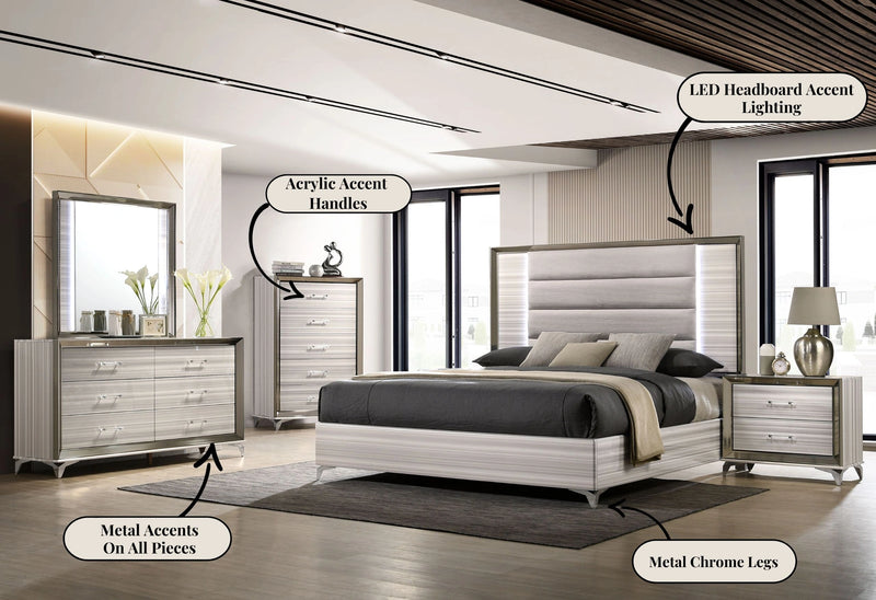 Zambrano White Bed Group