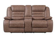 U2250 Brown Console Reclining Loveseat