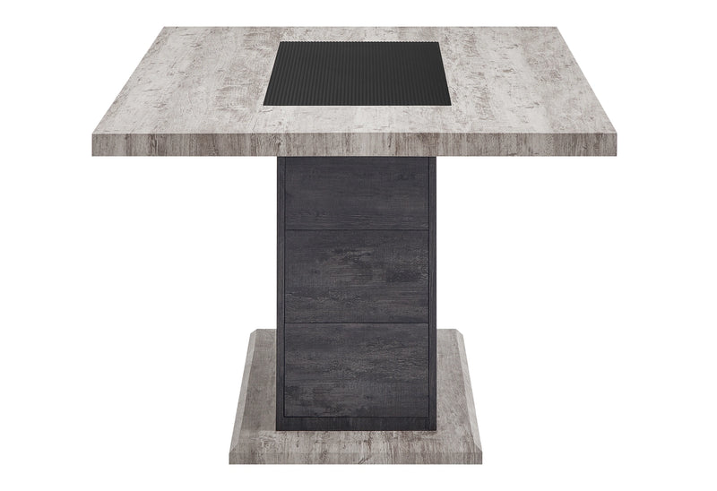 D8030 Dining Table with Storage Drawers and Storage Door