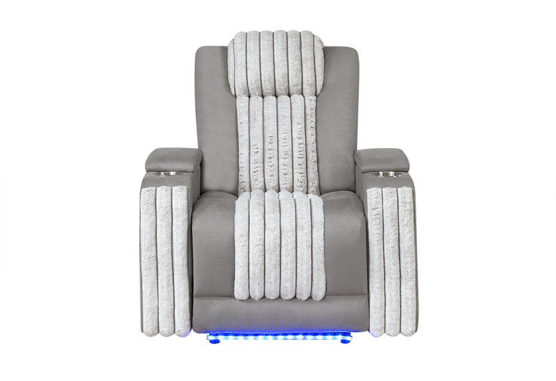 U8000 Power Recliner with Power Headrest and LED