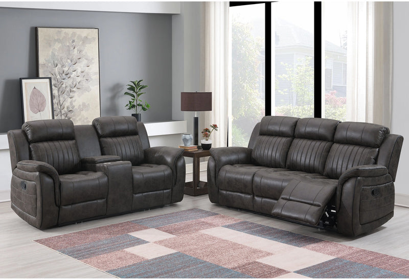 U8517 Grey Reclining Sofa