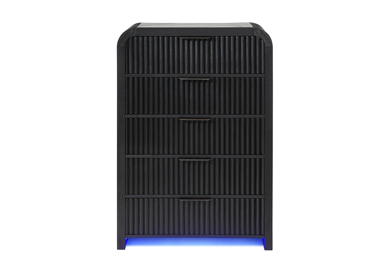 Beckett Wht/Blk Chest W/ LED