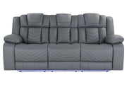 U7068 Grey 10 Pwr Rec Sofa/Pwr Console Rec Loveseat/Pwr Recliner W/LED
