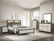 Crown Mark Furniture Rhett King Platform Bed in Gray image