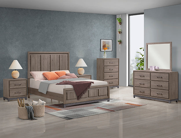 Crown Mark Furniture River 2 Drawer Nightstand in Brown image