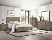 Crown Mark Millie King Panel Bed in Grey image