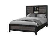 Lisbon Grey/Black Bookcase Bed Group
