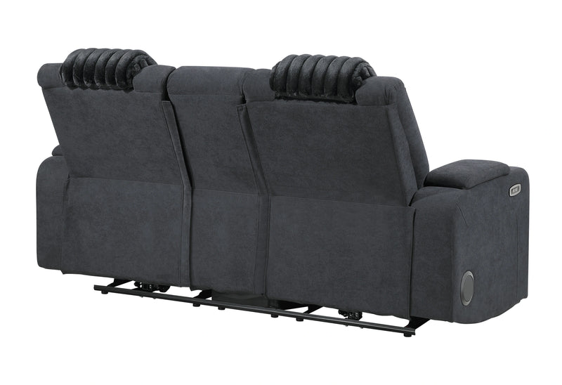 U8000 Pwr Console Rec Loveseat with PHR, LED and Speaker