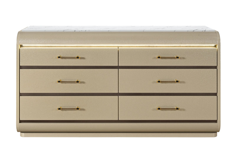 Genesis Gold Dresser with LED