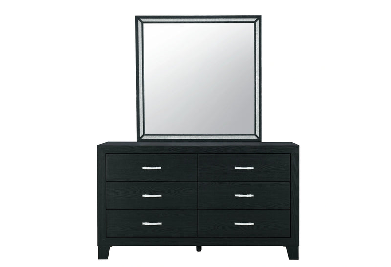 Reid Black Bed Group with LED