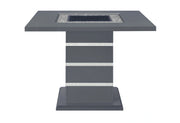 Monaco Dark Grey Bar Table and 4 Monaco Dark Grey Bar Stools