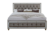 Riley Silver Bed, Dresser, Mirror, Nightstand
