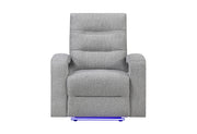 U6611 Grey 15 Power Recliner with LED
