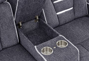 U1895 Grey P2 Console Reclining Loveseat with IS and LED